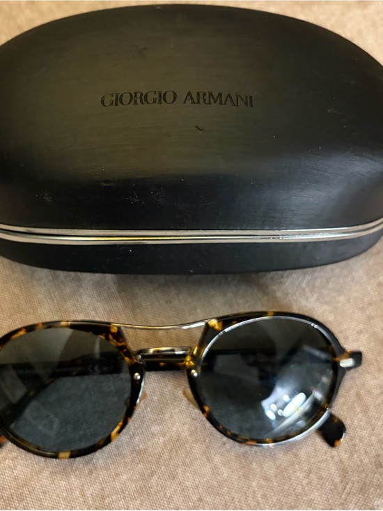 Giorgio Armani Other - Giorgio Armani Tortoiseshell Round Sunglasses with Black Lenses